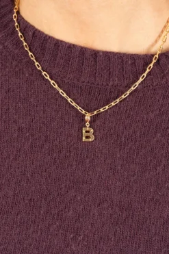 Cristina Oria Joyas Co|Joyas Co^Combinación Cadena & Iniciales Doradas Con Detalle De Estrellas