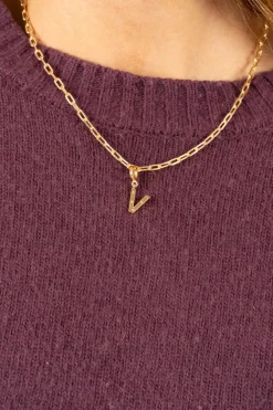 Cristina Oria Joyas Co|Joyas Co^Combinación Cadena & Iniciales Doradas Con Detalle De Estrellas