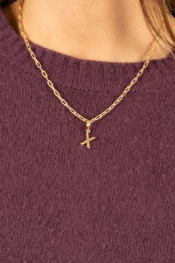 Cristina Oria Joyas Co|Joyas Co^Combinación Cadena & Iniciales Doradas Con Detalle De Estrellas