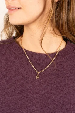 Cristina Oria Joyas Co|Joyas Co^Combinación Cadena & Iniciales Doradas Con Detalle De Estrellas