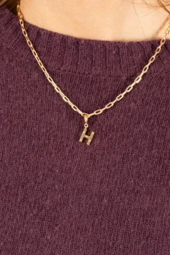 Cristina Oria Joyas Co|Joyas Co^Combinación Cadena & Iniciales Doradas Con Detalle De Estrellas