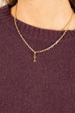 Cristina Oria Joyas Co|Joyas Co^Combinación Cadena & Iniciales Doradas Con Detalle De Estrellas