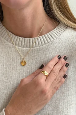 Cristina Oria Joyas Co|Joyas Co^Combinación Collar & Anillo Diseño Corazón