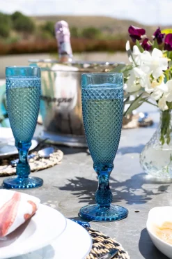 Cristina Oria Copas^Copa Cristal Champagne Azul Oscuro Picos