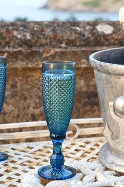 Cristina Oria Copas^Copa Cristal Champagne Azul Oscuro Picos