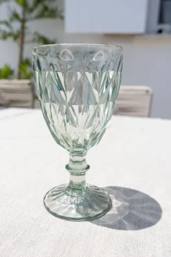 Cristina Oria Copas^Copa Verde Acrílica Con Diseño De Rombos