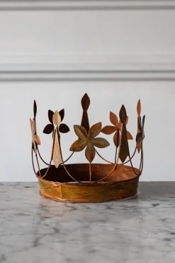 Cristina Oria Piezas Decorativas|Candelabros Y Portavelas^Corona Decorativa De Color Dorada