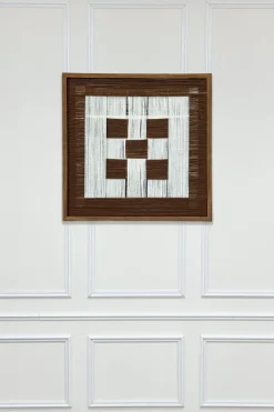 Cristina Oria Cuadros^Cuadro Con Diseño Geométrico En Blanco Y Marrón