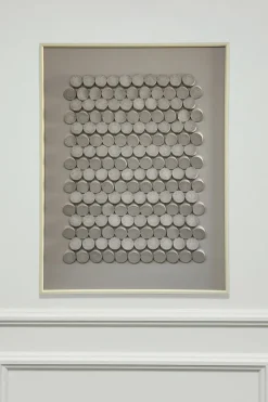 Cristina Oria Cuadros^Cuadro De Lienzo Abstracto Con Figuras En Relieve