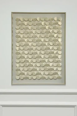 Cristina Oria Cuadros^Cuadro De Lienzo Abstracto Con Figuras En Relieve