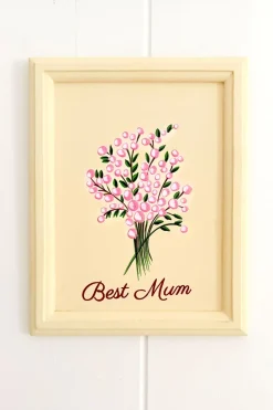 Cristina Oria Cuadros^Cuadro De Madera "Best Mum"