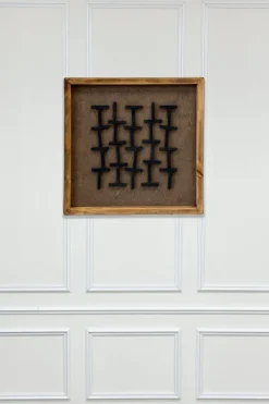 Cristina Oria Cuadros^Cuadro Geométrico Pino Reciclado