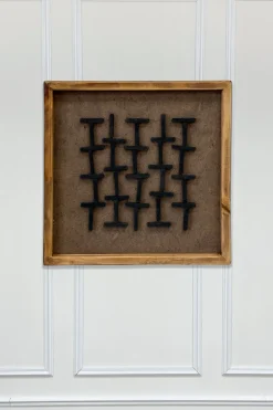 Cristina Oria Cuadros^Cuadro Geométrico Pino Reciclado