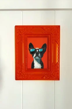 Cristina Oria Cuadros^Cuadro Naranja Perro