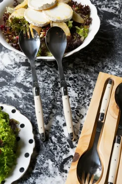 Cristina Oria Cubiertos De Servir^Cubiertos De Servir Blancos En Caja De Madera