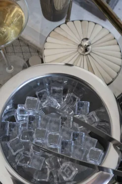 Cristina Oria Cubiteras Y Champaneras^Cubitera De Hueso Con Diseño De Flechas Blancas Y Negras Grande