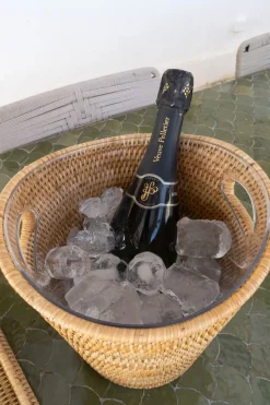 Cristina Oria Cubiteras Y Champaneras^Cubitera De Ratán Con Asas