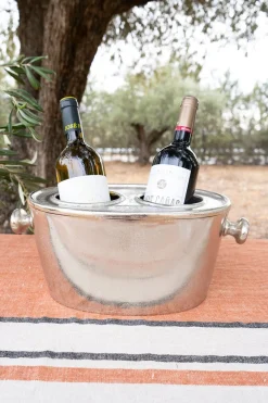 Cristina Oria Cubiteras Y Champaneras^Cubitera Para Dos Botellas De Aluminio