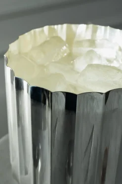 Cristina Oria Cubiteras Y Champaneras^Cubitera Plisada De Plata Con Tapa CO