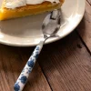 Cristina Oria Cubiertos De Postre^Cucharita Con Diseño De Flores Azules