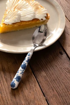 Cristina Oria Cubiertos De Postre^Cucharita Con Diseño De Flores Azules