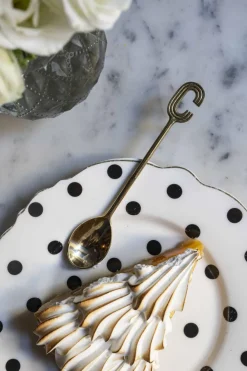 Cristina Oria Cubiertos De Postre|Menaje Iniciales^Cucharita de Bronce Inicial C