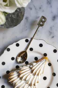 Cristina Oria Cubiertos De Postre|Menaje Iniciales^Cucharita de Bronce Inicial B