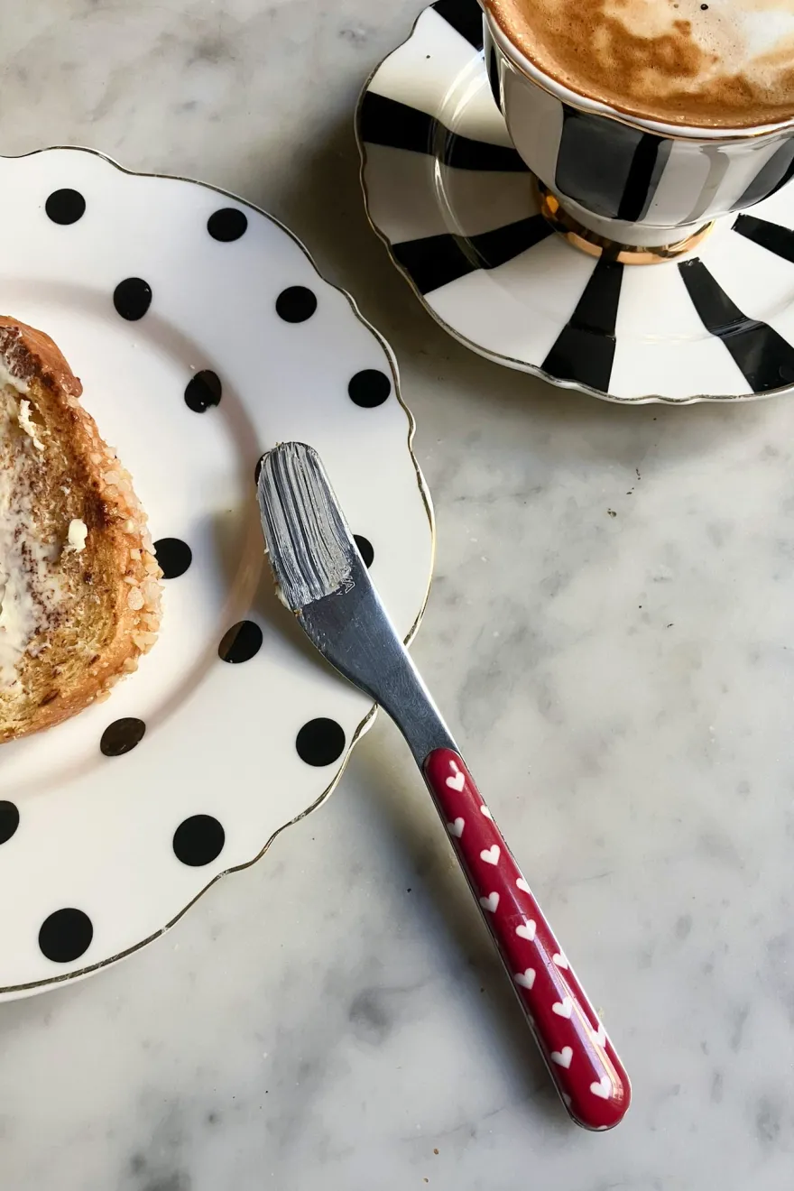 Cristina Oria Cubiertos De Postre|Cuchillos^Cuchillo Con Diseño De Corazones