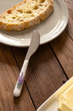 Cristina Oria Cubiertos De Postre|Cuchillos^Cuchillo Con Diseño De Flor De Lavanda