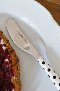 Cristina Oria Cubiertos De Aperitivo|Cubiertos De Postre^Cuchillo Con Diseño De Puntos CO