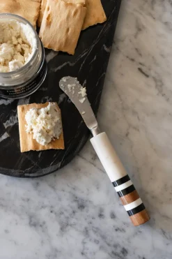 Cristina Oria Cubiertos De Aperitivo|Cubiertos De Postre^Cuchillo De Foie De Mármol Y Detalle De Madera