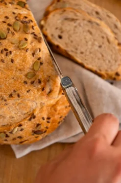 Cristina Oria Cuchillos^Cuchillo De Pan Plateado En Caja De Madera