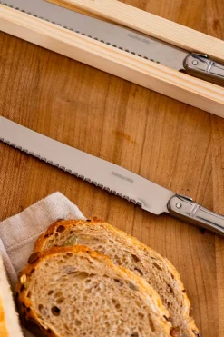 Cristina Oria Cuchillos^Cuchillo De Pan Plateado En Caja De Madera