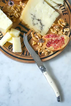 Cristina Oria Cubiertos De Aperitivo|Cuchillos^Cuchillo De Queso Blanco En Caja De Madera