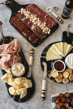 Cristina Oria Cubiertos De Aperitivo|Cuchillos^Cuchillo De Queso De Mármol Y Detalle De Madera