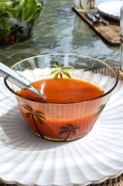 Cristina Oria Fuentes, Ensaladeras Y Cuencos^Cuenco Acrílico Diseño Palmeras