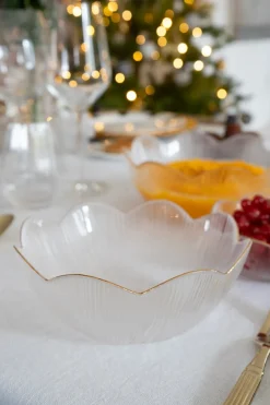 Cristina Oria Fuentes, Ensaladeras Y Cuencos^Cuenco De Cristal Con Borde Dorado Mediano