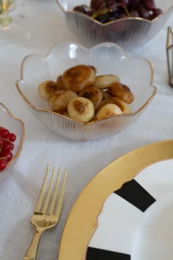 Cristina Oria Fuentes, Ensaladeras Y Cuencos^Cuenco De Cristal Con Borde Dorado Mediano