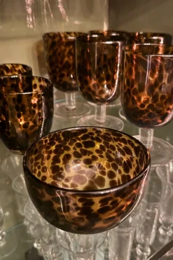 Cristina Oria Fuentes, Ensaladeras Y Cuencos^Cuenco De Cristal Con Diseño Moteado Ámbar