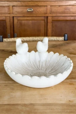 Cristina Oria Joyeros, Carteras Y Fundas|Piezas Decorativas^Cuenco Decorativo Blanco Flor Con Pájaros