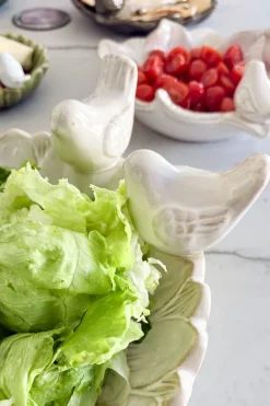 Cristina Oria Joyeros, Carteras Y Fundas|Piezas Decorativas^Cuenco Decorativo Blanco Flor Con Pájaros