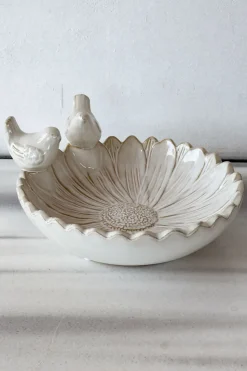 Cristina Oria Joyeros, Carteras Y Fundas|Piezas Decorativas^Cuenco Decorativo Blanco Flor Con Pájaros