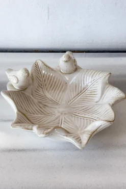 Cristina Oria Joyeros, Carteras Y Fundas|Piezas Decorativas^Cuenco Decorativo Blanco Flor Irregular Con Pájaros