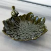 Cristina Oria Joyeros, Carteras Y Fundas|Piezas Decorativas^Cuenco Decorativo Verde Flor Con Pájaro Verde