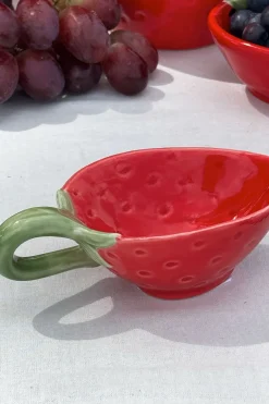 Cristina Oria Fuentes, Ensaladeras Y Cuencos^Cuenco Diseño Fresa Con Asa