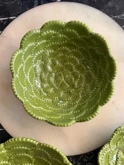 Cristina Oria Fuentes, Ensaladeras Y Cuencos^Cuenco Flor Verde En Relieve
