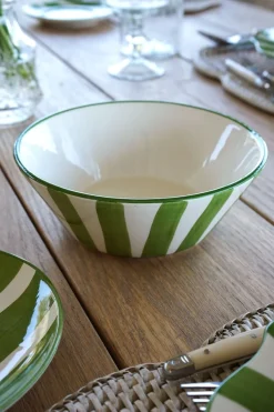 Cristina Oria Fuentes, Ensaladeras Y Cuencos^Cuenco Rayas Verdes