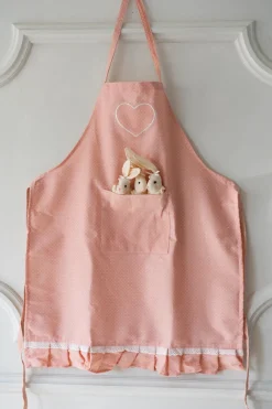 Cristina Oria Delantales|Delantales^Delantal De Niños Con Diseño De Conejos & Puntos Rosas