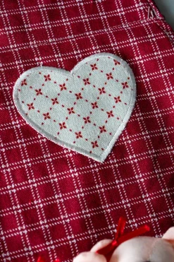 Cristina Oria Delantales|Delantales^Delantal De Niños Mini Con Diseño De Osos & Cuadros Rojos