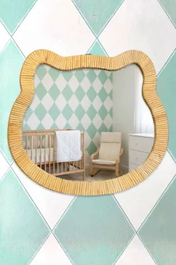 Cristina Oria Minichef|Piezas Decorativas^Espejo Con Borde De Ratán